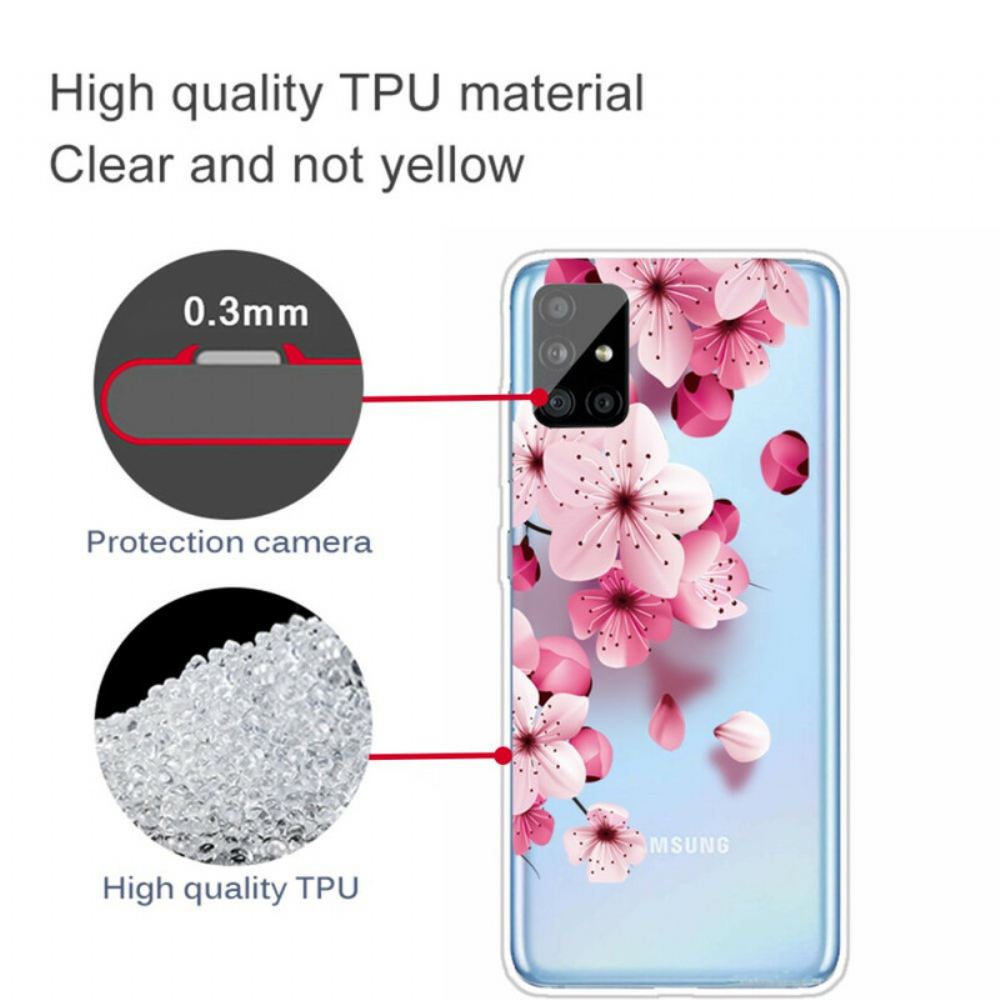 Kryt Na Samsung Galaxy A51 Malé Růžové Květy