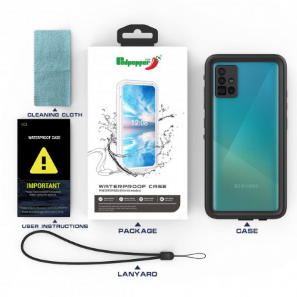 Kryt Na Samsung Galaxy A51 Vodotěsný 2m Redpepper