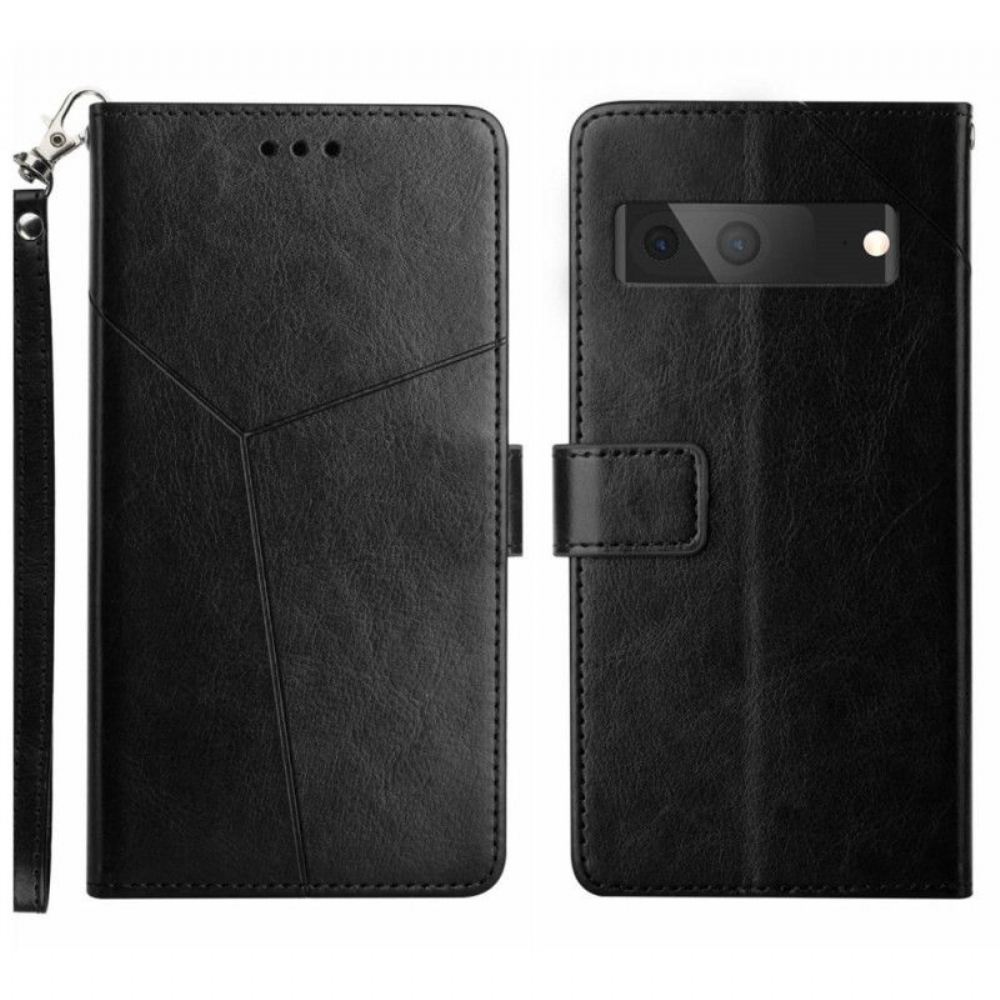 Kožené Pouzdro Na Google Pixel 7A Na Lana Y Strappy Design